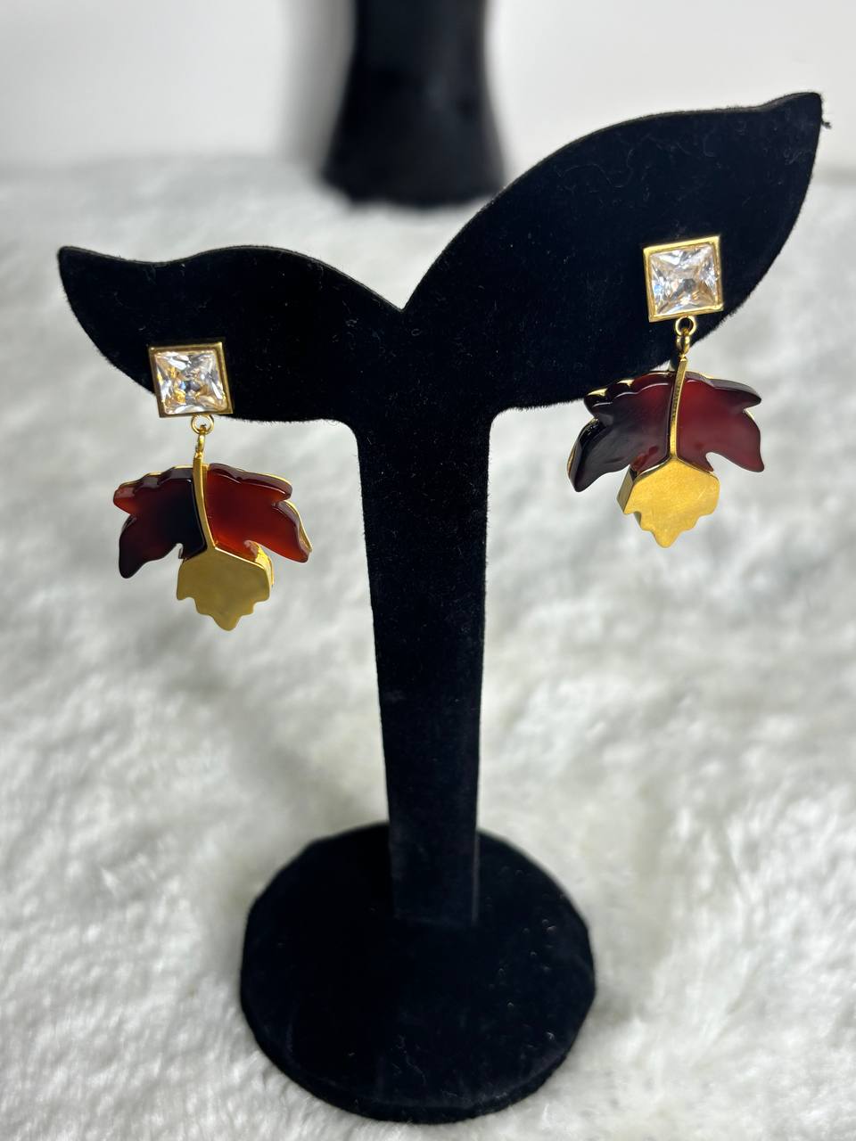 Boucles d’oreilles “Feuille Royale”