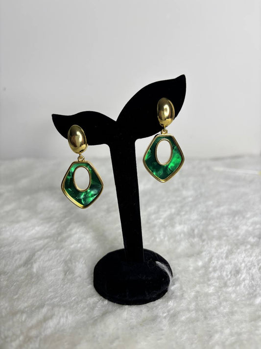 Boucles d’oreilles “Émeraude Impériale”