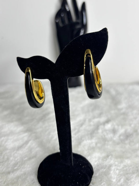 Boucles d’oreilles “Élégance Noire”